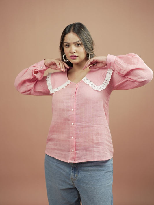 Blossom Pink Ruffle Shirt